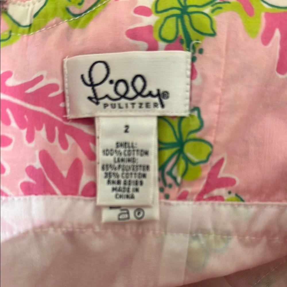 EUC Lilly Pulitzer Floral Pink Women’s Dress Size 2 - Picture 5 of 5